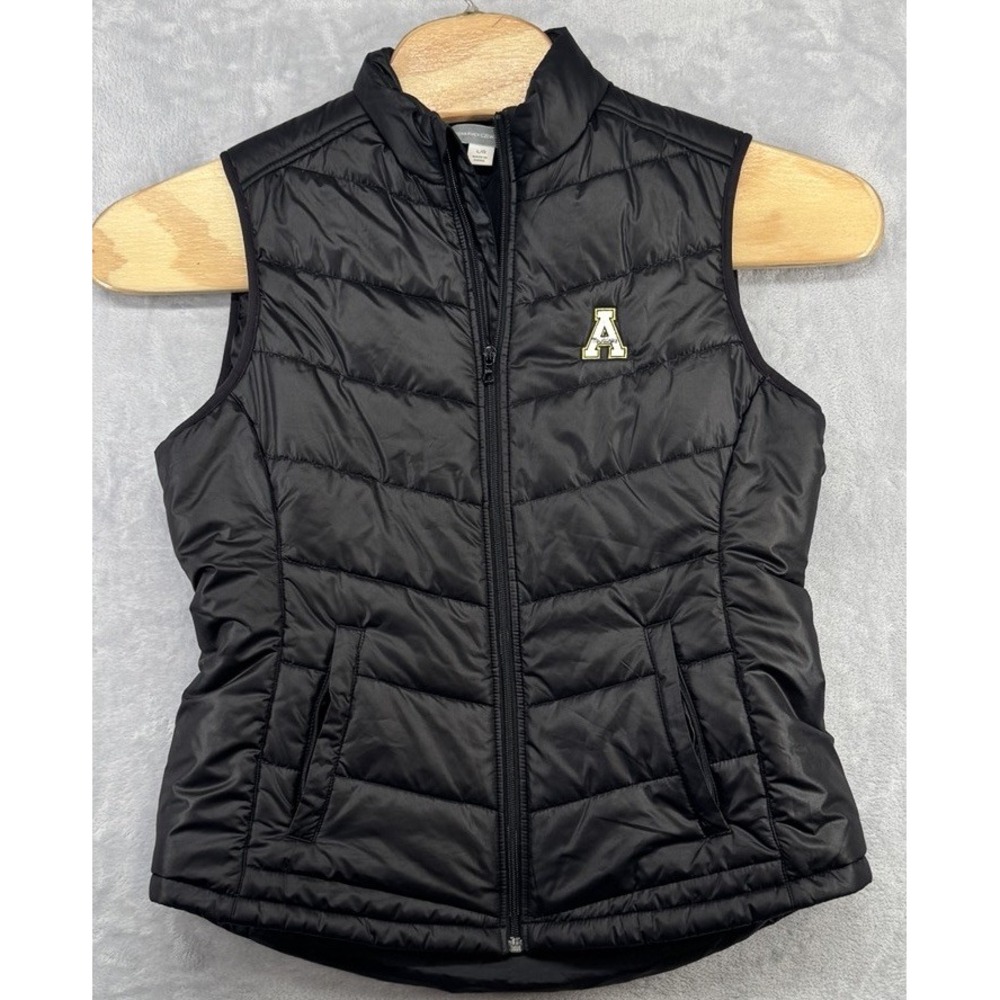 Cutter & Buck Appalachian State Mountaineers Black Puffer Vest Women's L